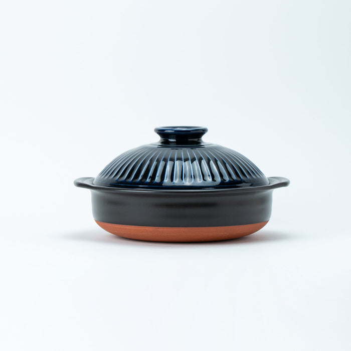 Ginpo Kikka Ruri Donabe Clay Pot Size 8
