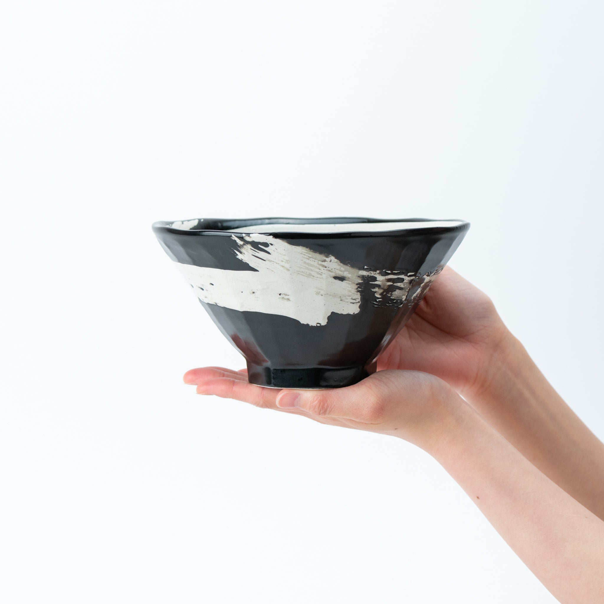 Brushed Octogonal Black Ramen Bowl