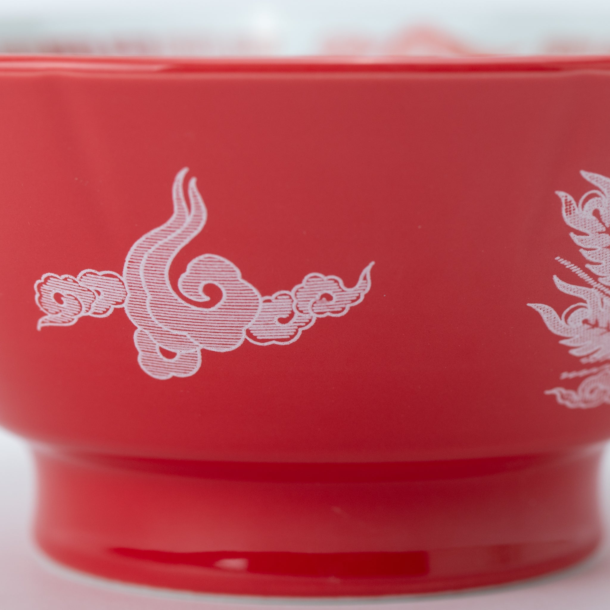 Red Dragon Straight Sided Ramen Bowl