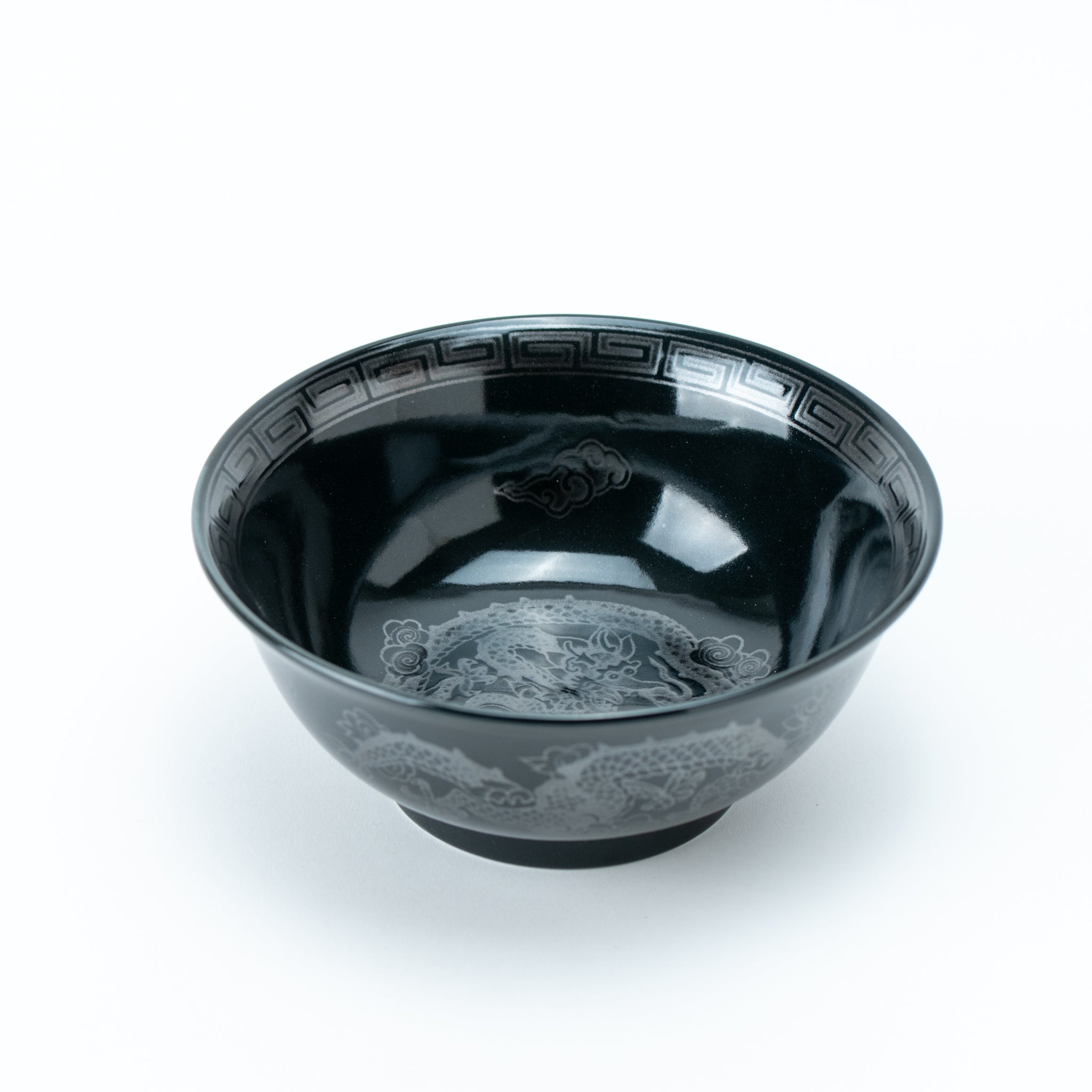 Black Dragon Footed Ramen Bowl