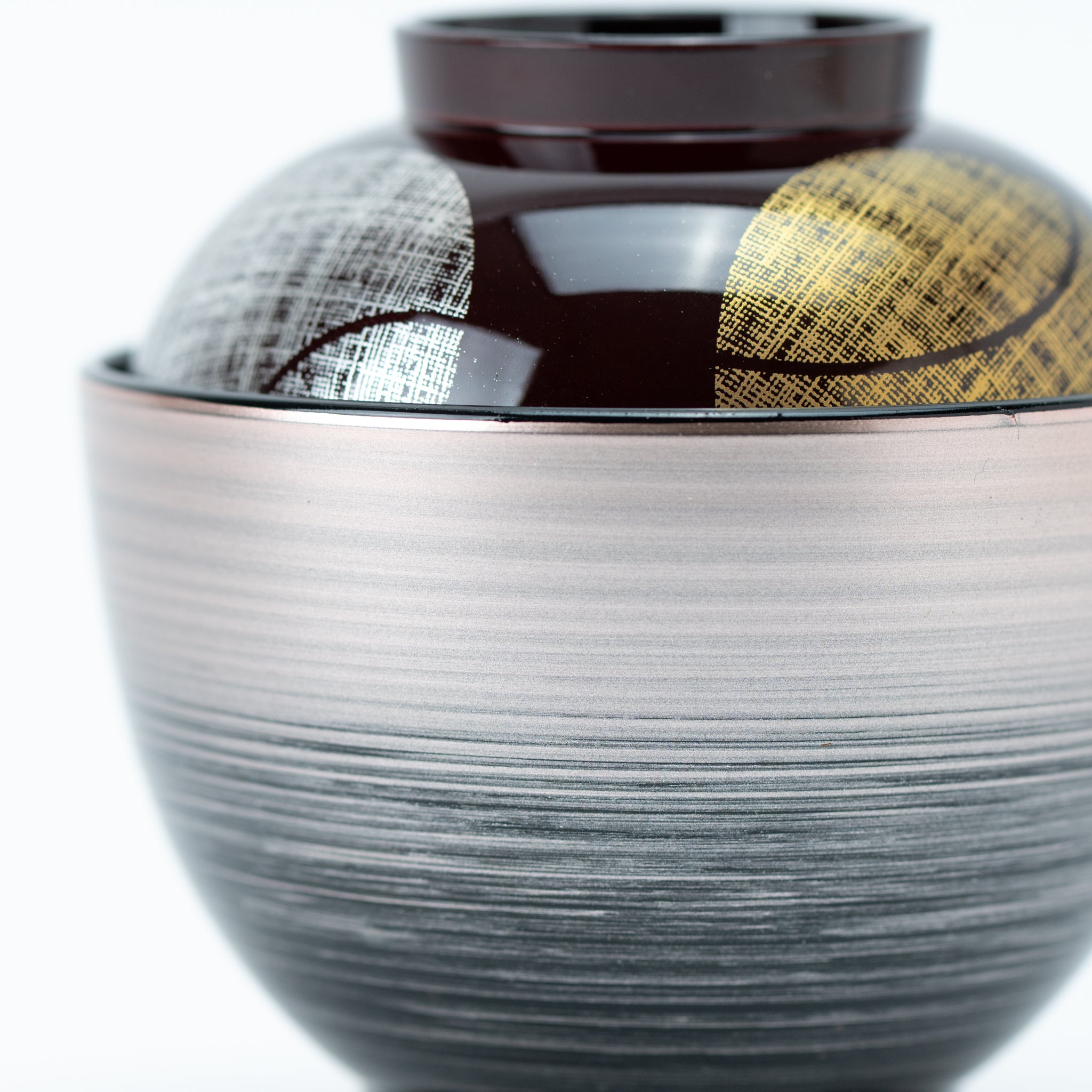 Silver Gold Kasumi Base Soup Bowl