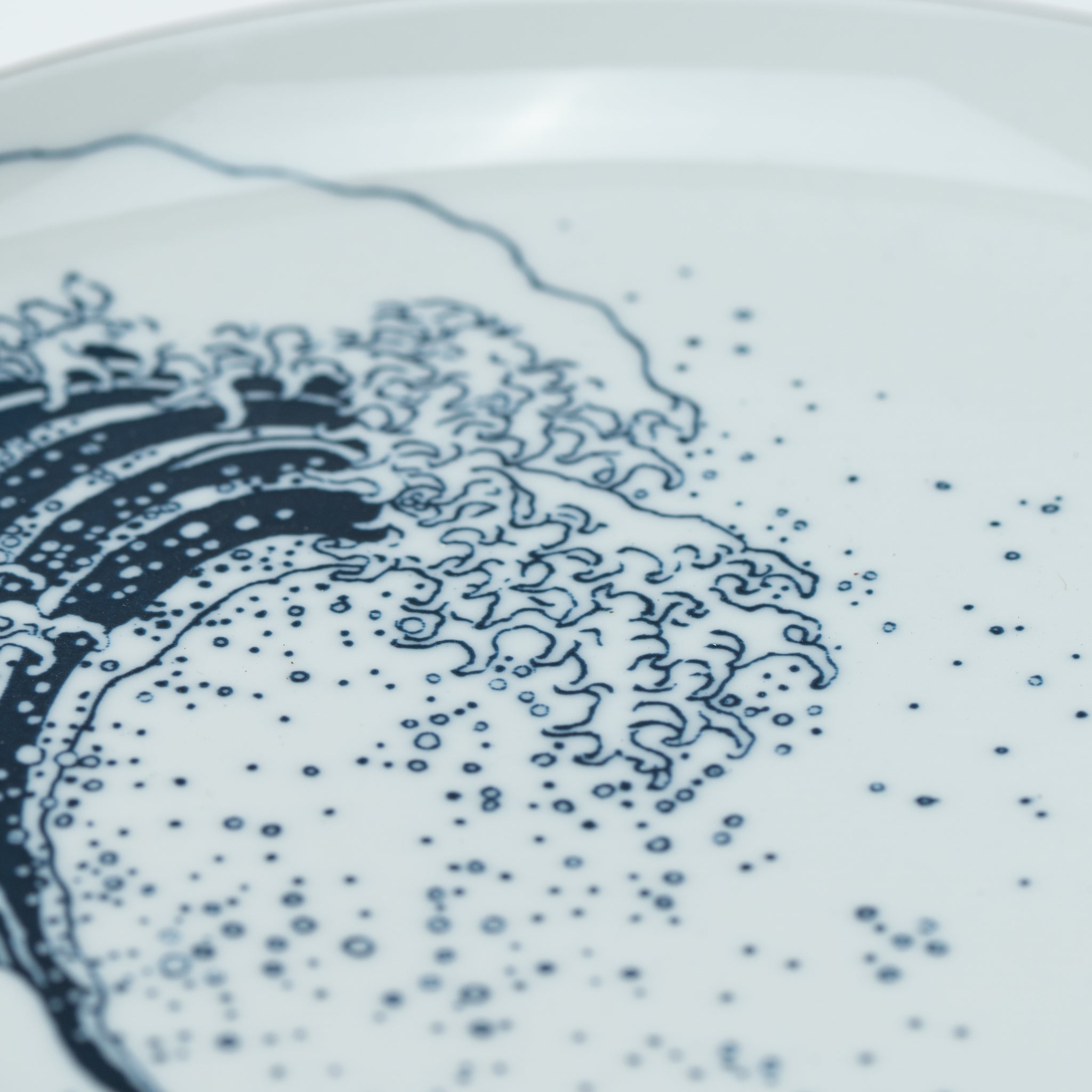 Hokusai Fuji Round Plate