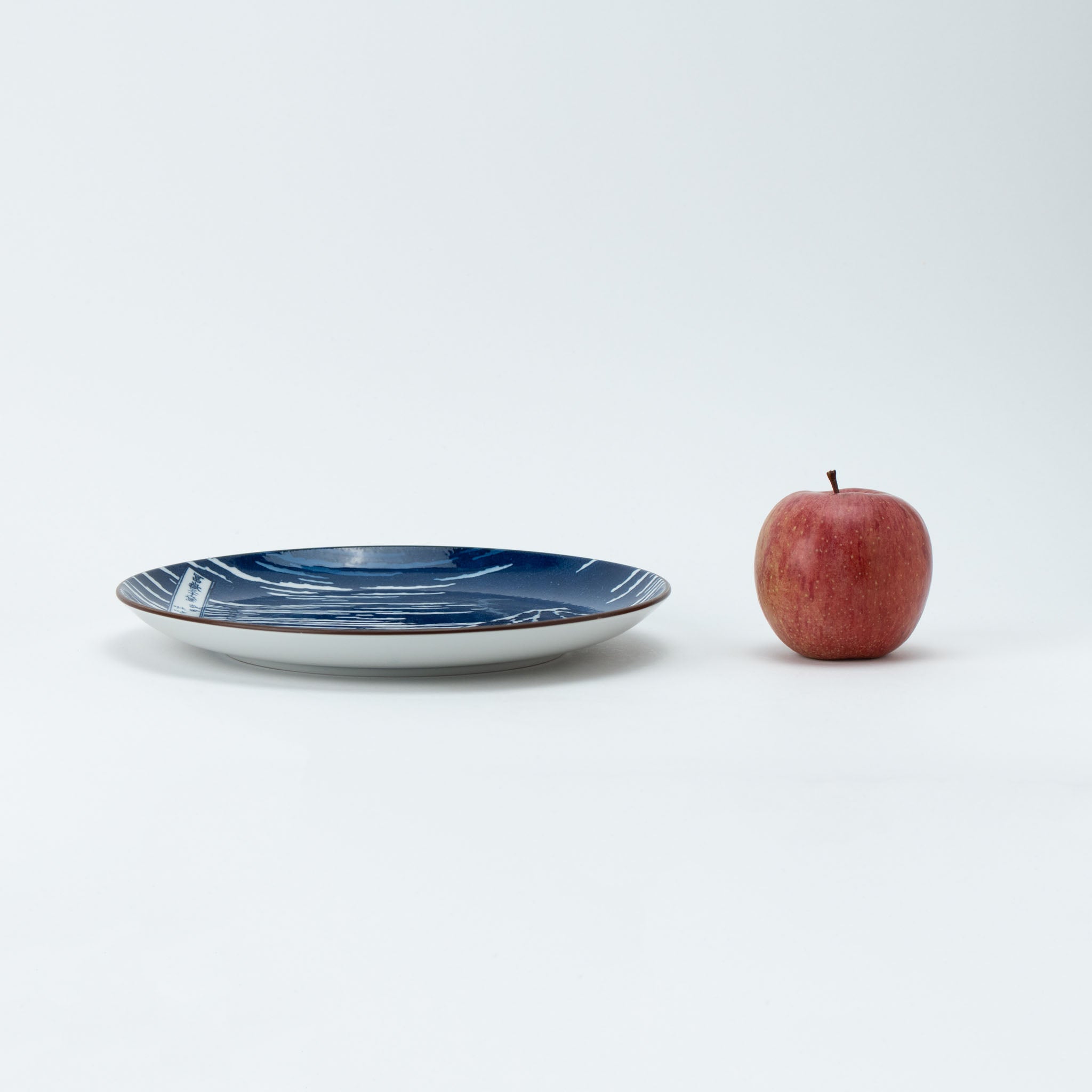 'Blue Fuji' Large Plate, Hokusai Inspired